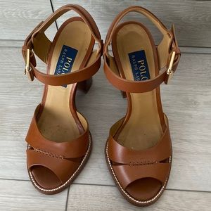 Ralph Lauren Brown Heeled Sandal